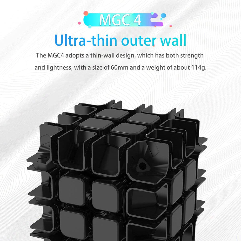 CuberShop YJ MGC 4x4 magnetic stickerless cube held in hand for travel practice.