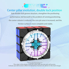 CuberShop YJ MGC 4x4 magnetic stickerless cube close-up of magnet array for stability.