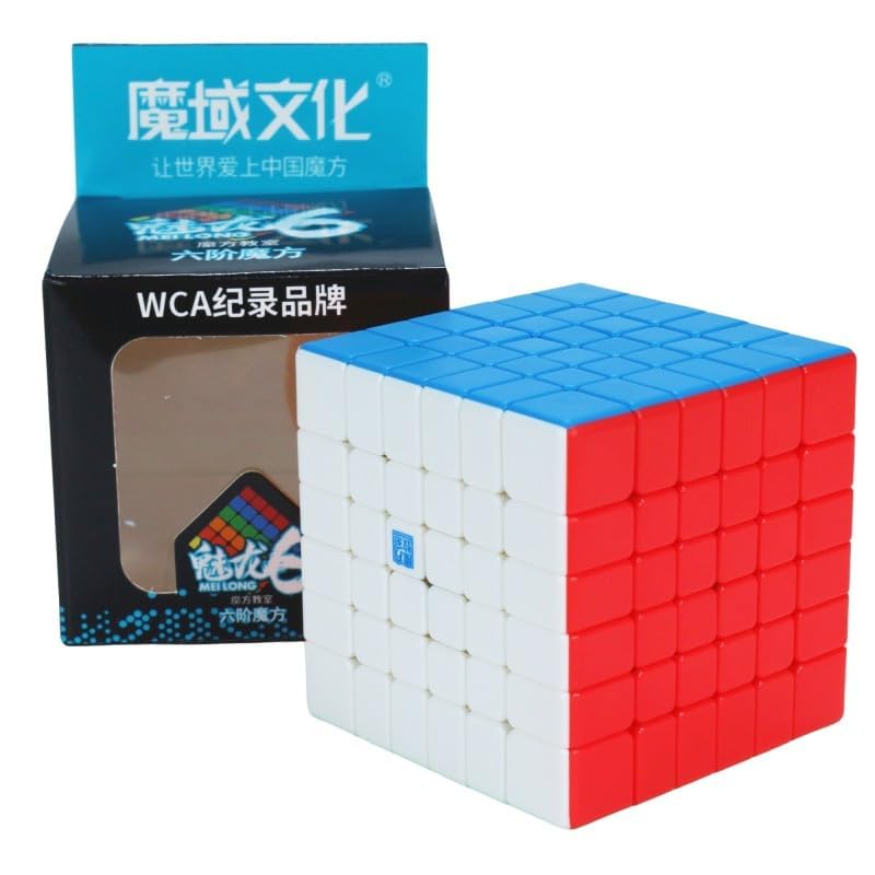 CuberSpeed Moyu MeiLong 6x6 V2 packaging shows ready-to-solve cube.