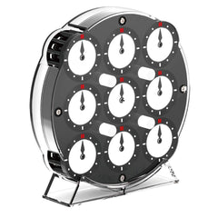 CuberSpeed QY magnetic clock puzzle front view with magnets and inlays