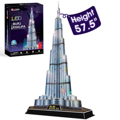 CubicFun Burj Khalifa 3D puzzle with LED lights for striking night display