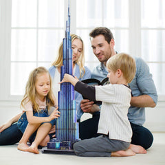 CubicFun Burj Khalifa LED night lighting creates dramatic ambiance
