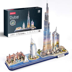 CubicFun Dubai Cityline Atlantis the Palm LED model for desk display