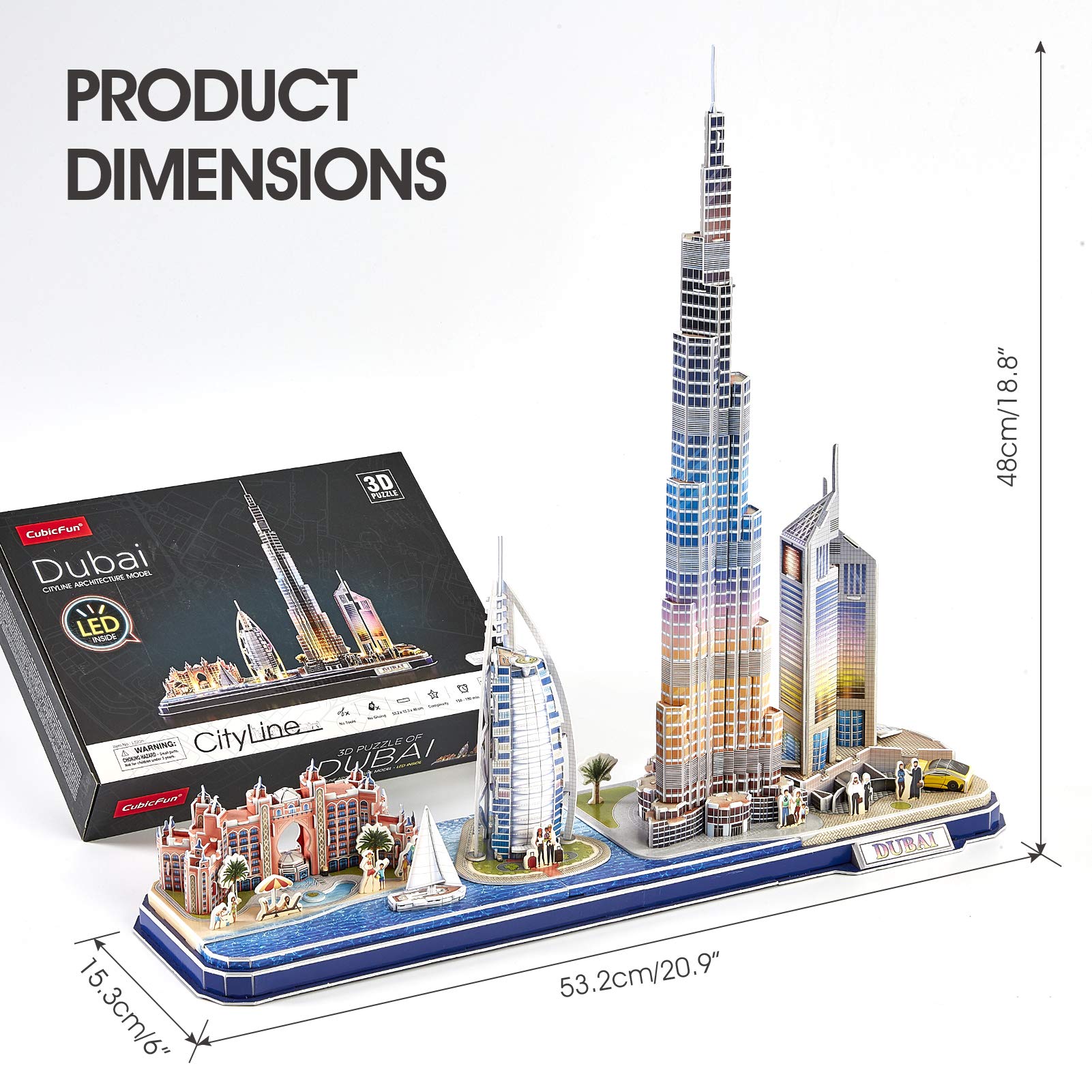 CubicFun Dubai Cityline compact desk decor for focused building sessions