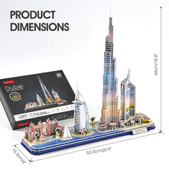 CubicFun Dubai Cityline compact desk decor for focused building sessions