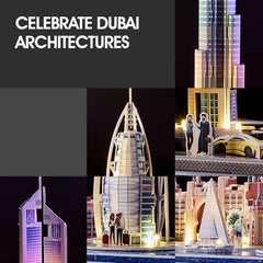 CubicFun Dubai Cityline Emirates Towers model with accurate color and scale