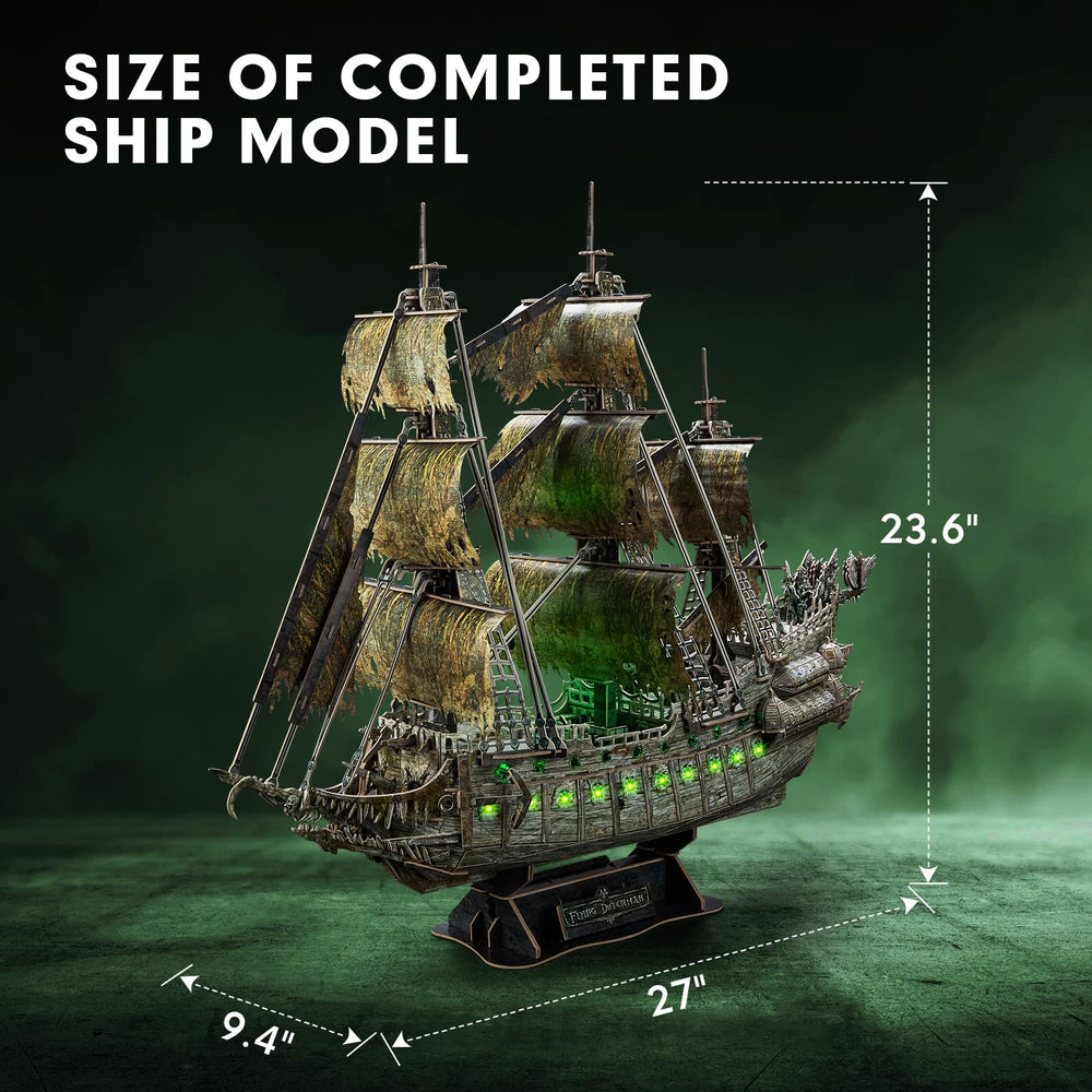 CubicFun Flying Dutchman puzzle detail cannons enhances realism for home decor.
