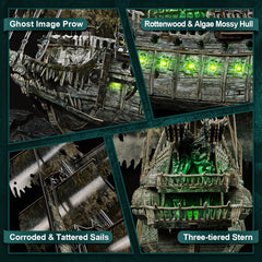 CubicFun Flying Dutchman puzzle detail sails enhances eerie realism for home decor.