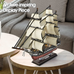 CubicFun mast and sails show intricate detail in progress.