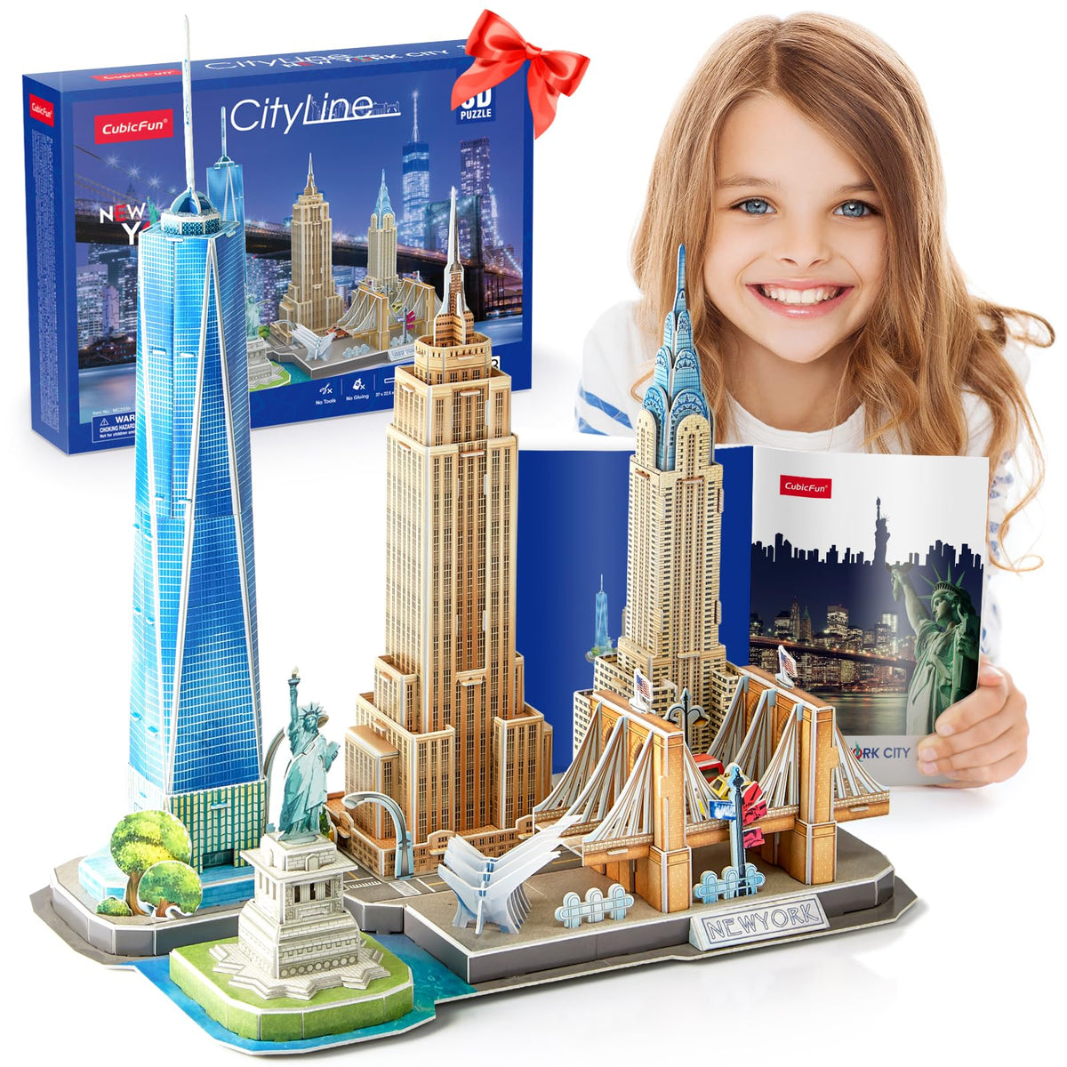CubicFun New York Cityline Empire State Building model for educational fun and display.