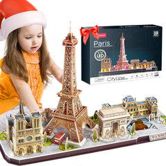 CubicFun Paris Cityline Eiffel Tower image shows a collectible 3D puzzle for home decor