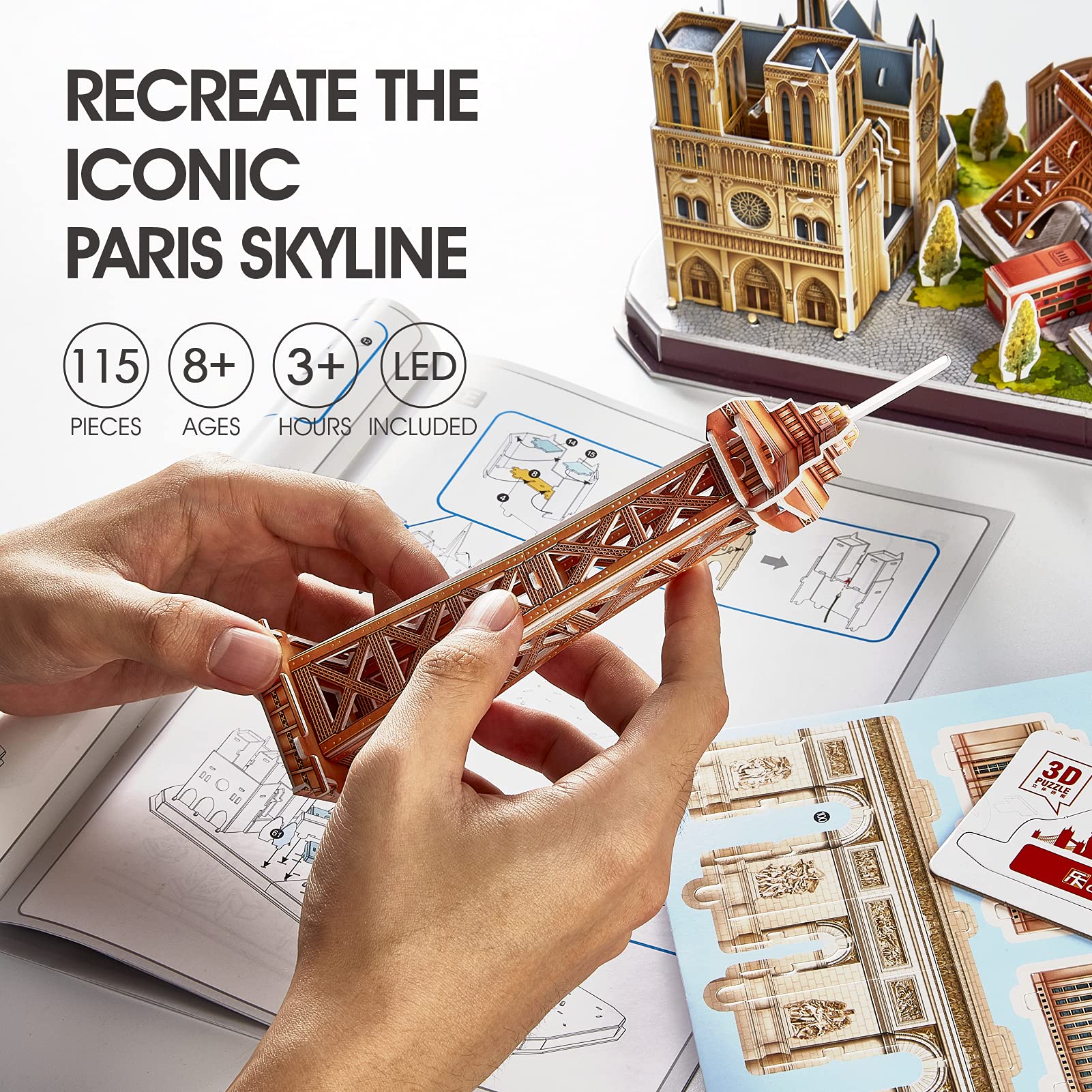 CubicFun Paris Cityline LED lighting image showcases ambient night illumination