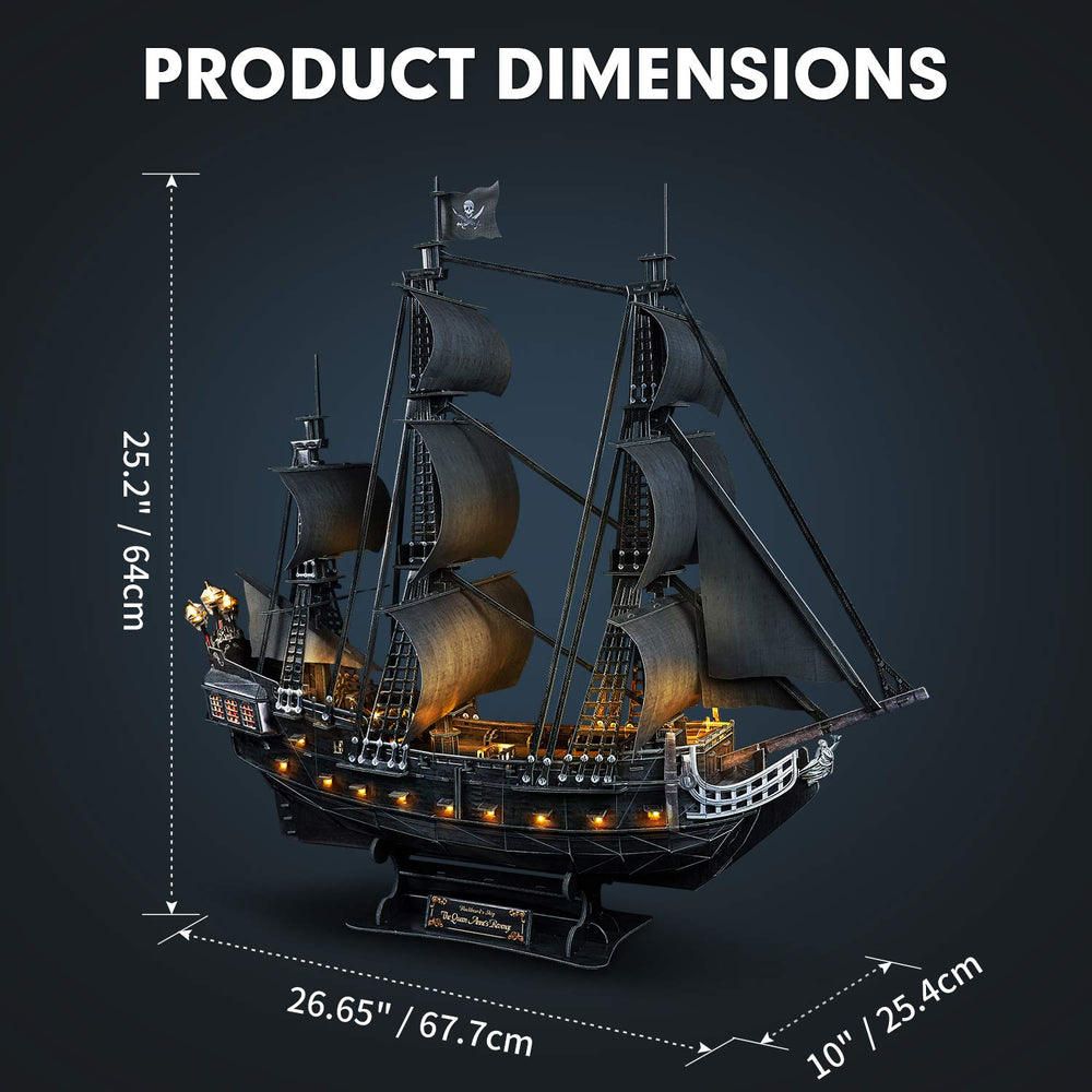 CubicFun 1:95 scale ship for nautical-themed shelves and displays.
