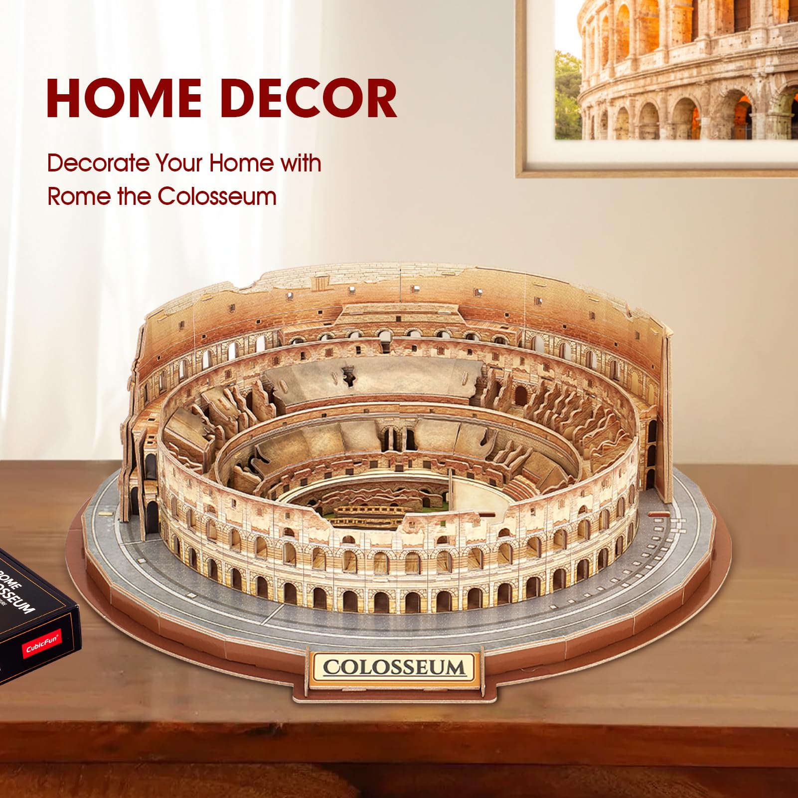 CubicFun Colosseum assembly interlocking pieces promotes hands-on focus during creative play.