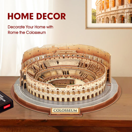 CubicFun Colosseum assembly interlocking pieces promotes hands-on focus during creative play.