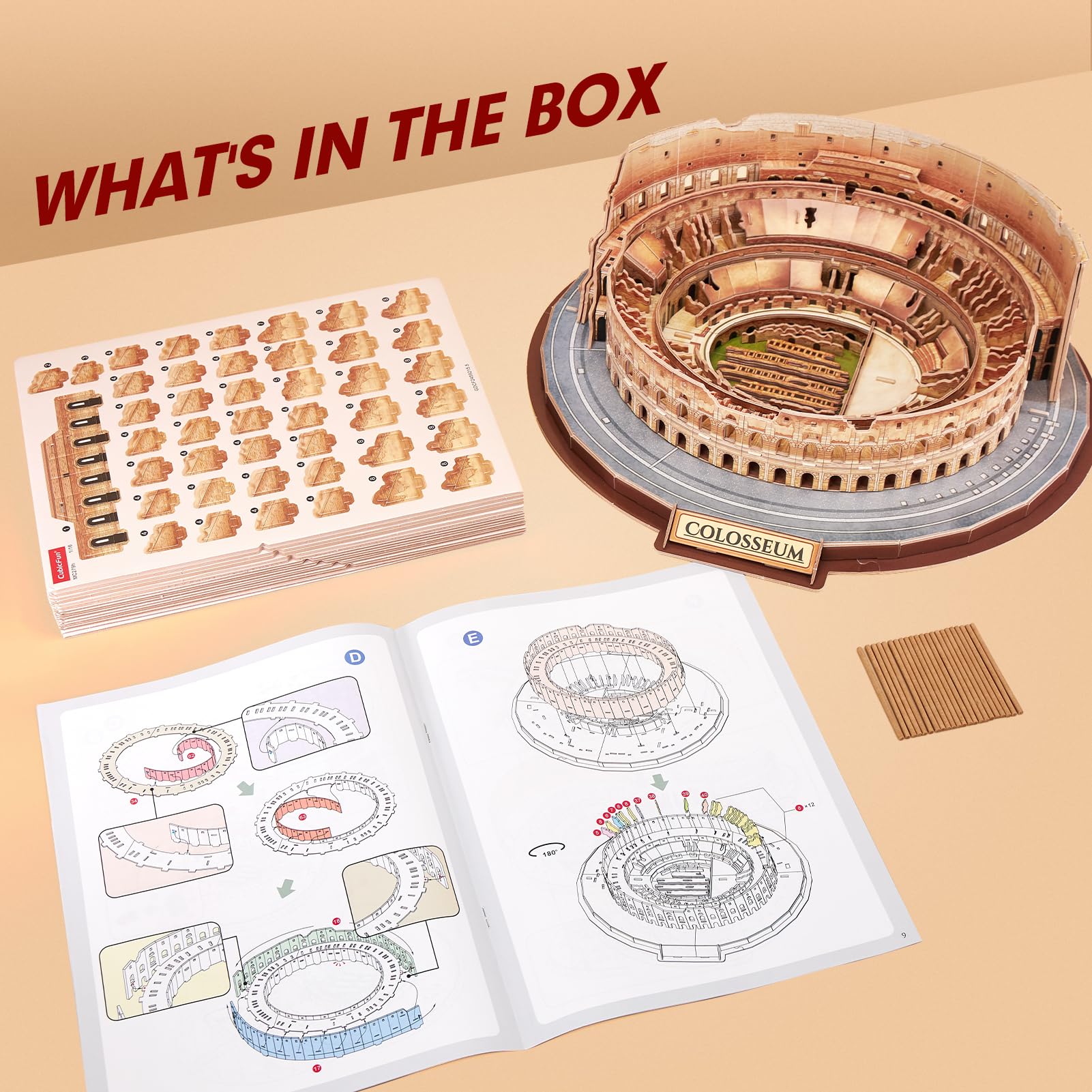 CubicFun Colosseum roman architecture model offers exploration of ancient design.