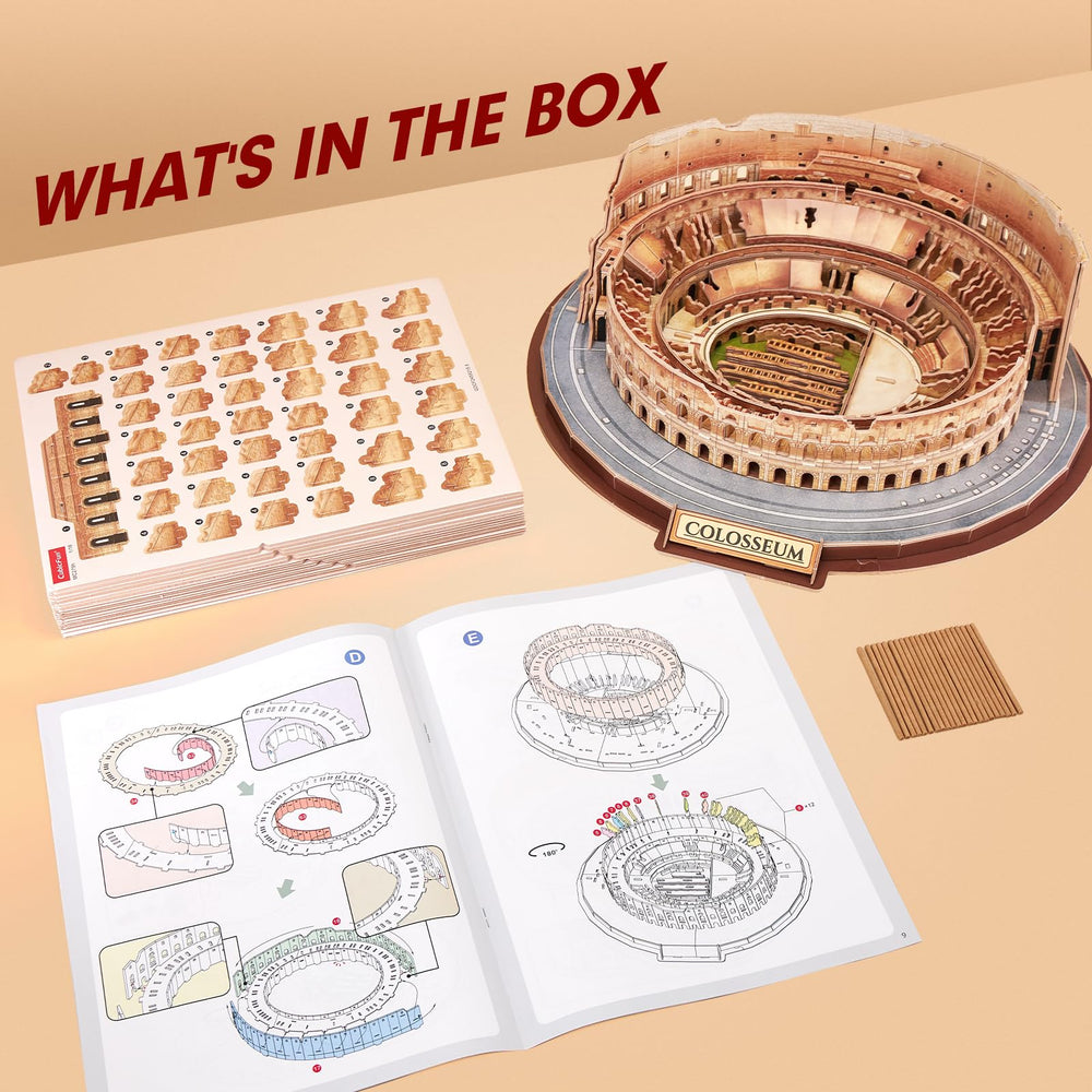 CubicFun Colosseum roman architecture model offers exploration of ancient design.