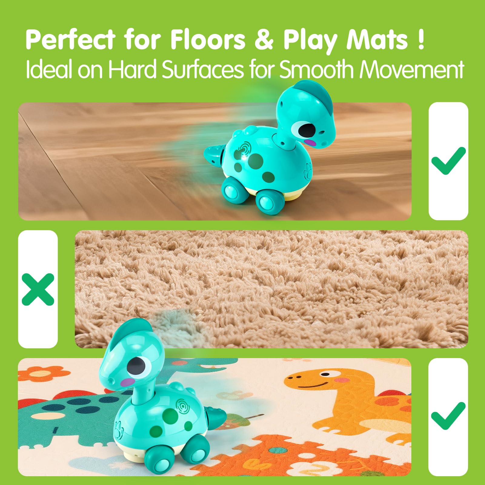 CubicFun Dino compact size fits tiny hands for grasp practice