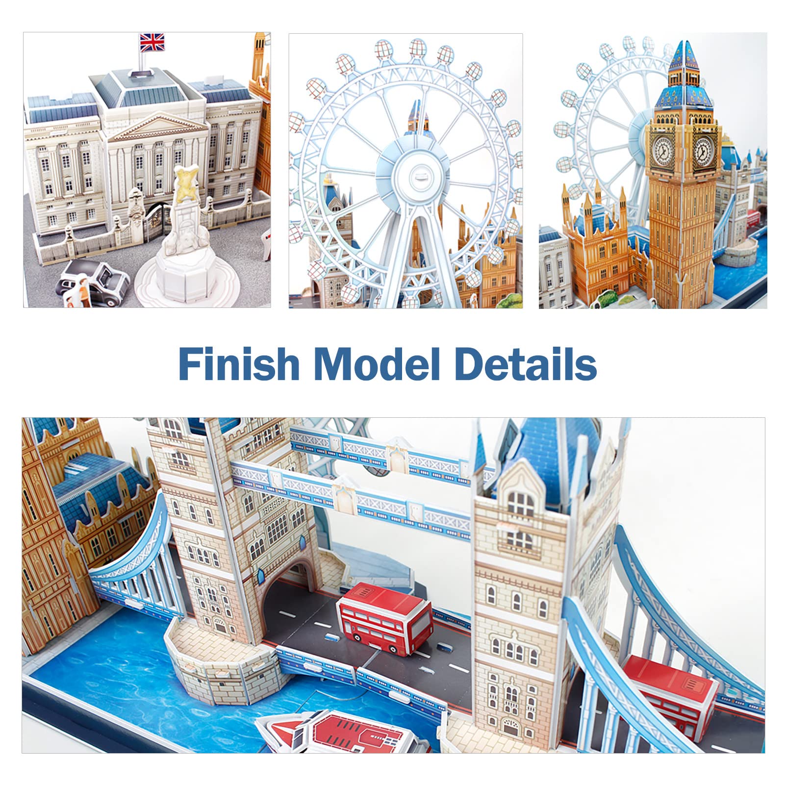 CubicFun London City 3D puzzle: Assembled model ready for stylish room display