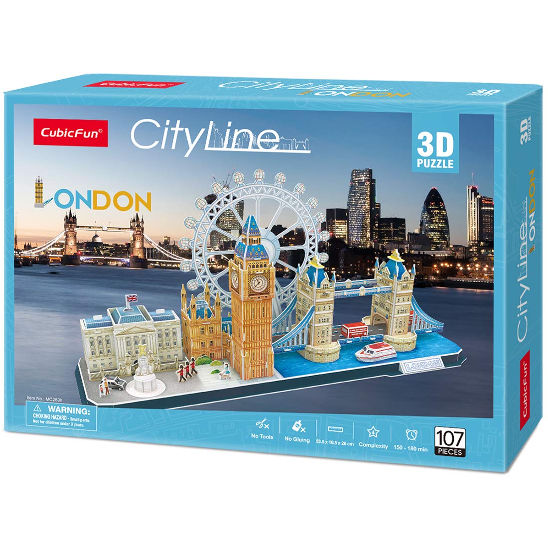 CubicFun London City 3D puzzle: Kids building together supports fine motor skills