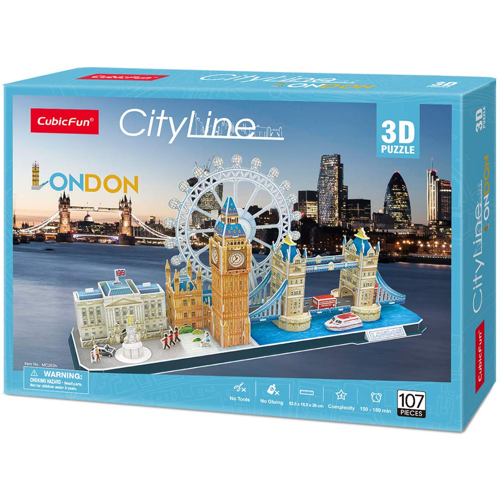 CubicFun London City 3D puzzle: Kids building together supports fine motor skills
