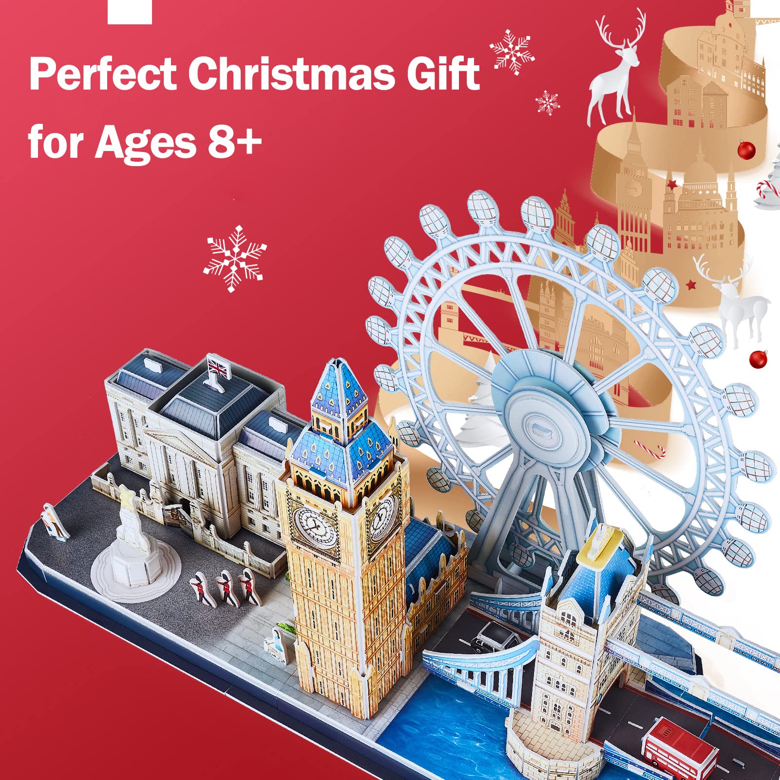 CubicFun London City 3D puzzle: Tower Bridge scene boosts problem-solving during assembly