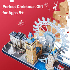 CubicFun London City 3D puzzle: Tower Bridge scene boosts problem-solving during assembly