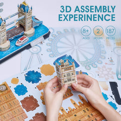 CubicFun London Cityline The London Eye 3D puzzle for relaxing, creative play.