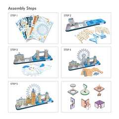 CubicFun London Cityline London landmarks 3D puzzle invites family collaboration.