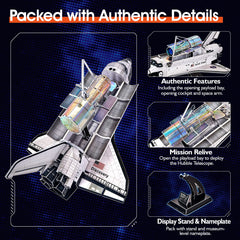 CubicFun Space Shuttle Discovery payload bay detail highlights realistic features
