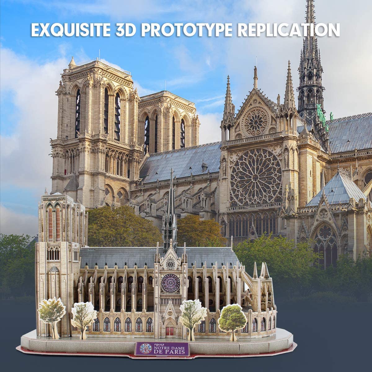 CubicFun packaging box for Notre Dame de Paris 3D puzzle