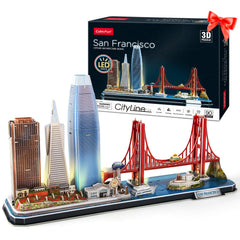 CubicFun San Francisco Cityline: 555 California Street landmark for educational display and desk decor.