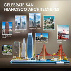 CubicFun Cityline Transamerica Pyramid inspires STEM curiosity on the desk.
