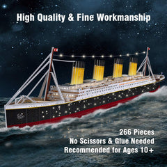 CubicFun Titanic puzzle assembly in progress with visible pieces