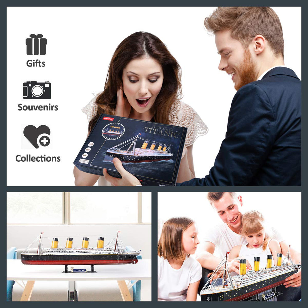CubicFun Titanic desk decor shown on a home workspace surface