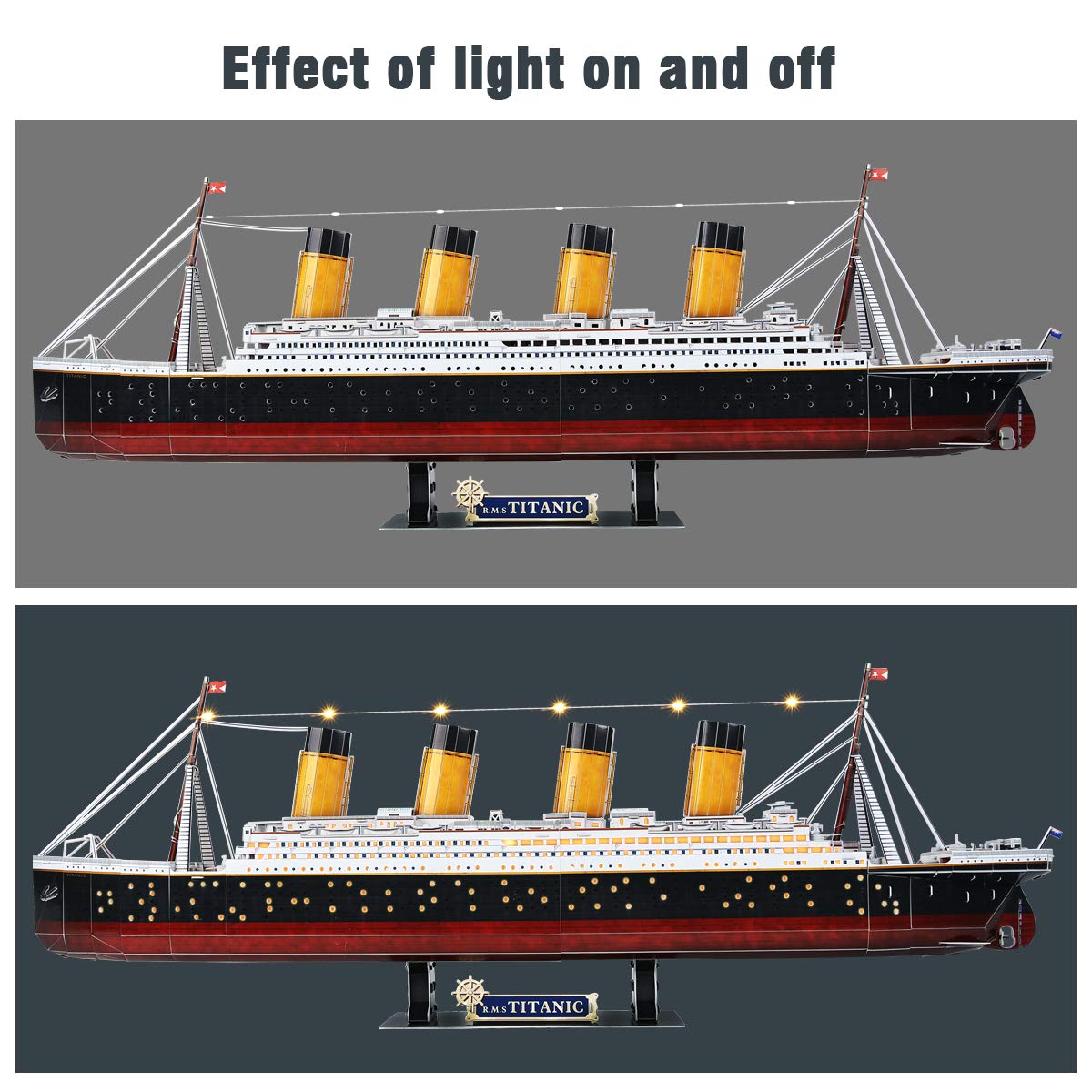 CubicFun Titanic puzzle night glow enhances reading corner ambiance