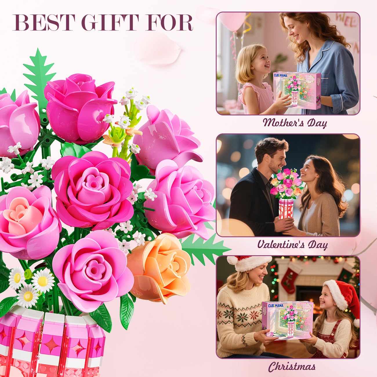 CUBIMANA artificial flowers for home office decor that stays vibrant year-round.