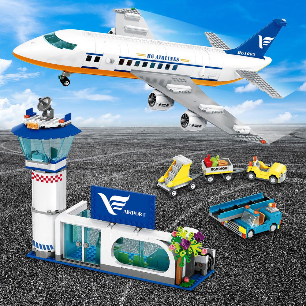 CUBIMANA baggage-trucks accompany the plane for realistic cargo handling scenarios.