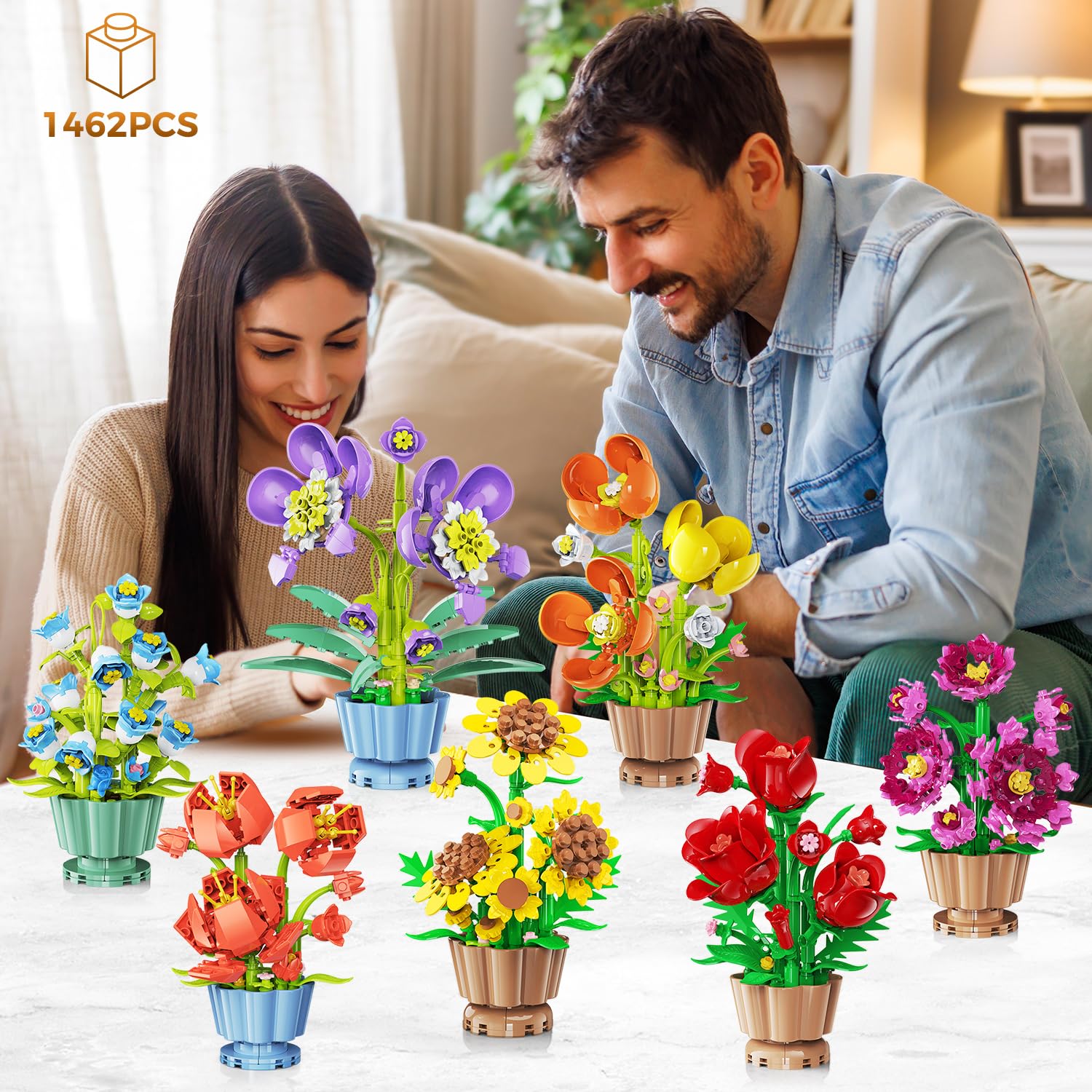 CUBIMANA begonia mini flower block set adds decorative versatility.