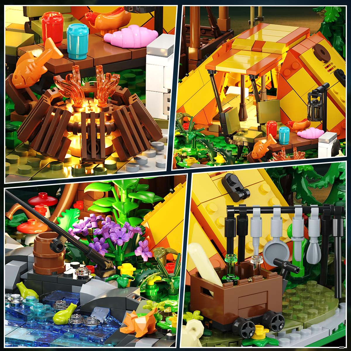 CUBIMANA camper van and tent display showcasing cozy camping details.