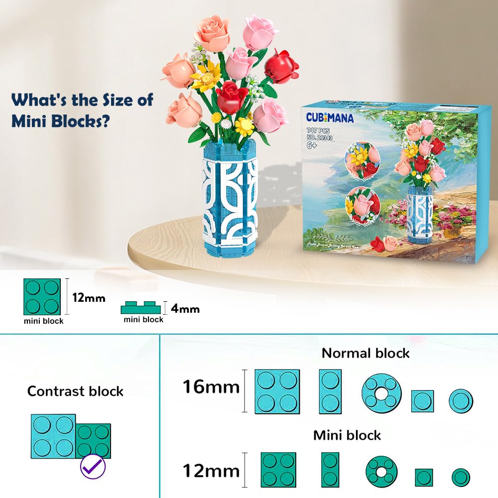 CUBIMANA durable plastic blooms keep color and shape over time