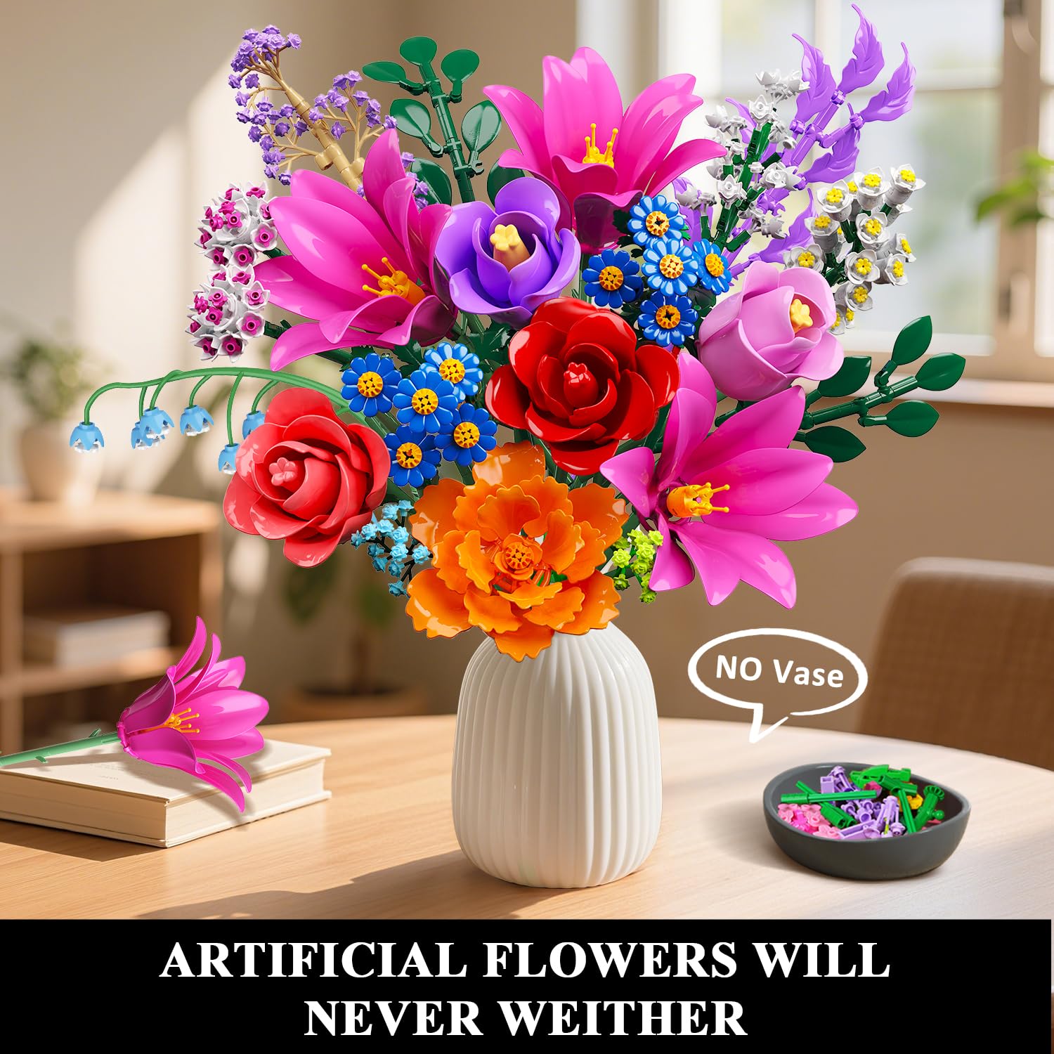 CUBIMANA easy-assembly bouquet blocks let you craft a custom arrangement