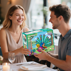 CUBIMANA Flowers Peacock Building Set: gift-ready for creatives and collectors
