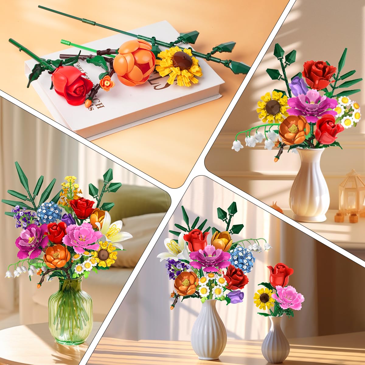 CUBIMANA hydrangea bouquet building set offers lush, reshaping petals