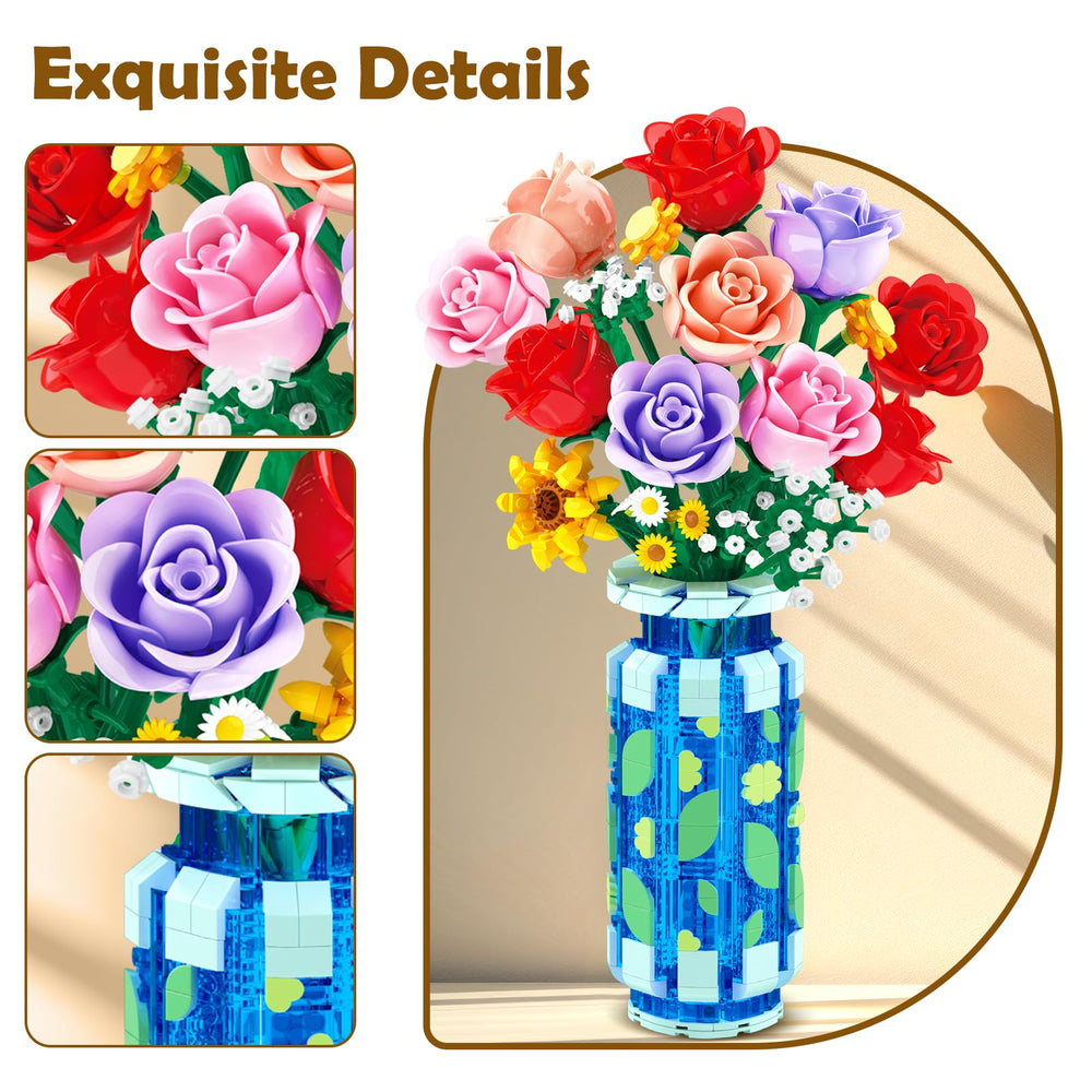 CUBIMANA LED lighting highlights bouquet's colors and textures.