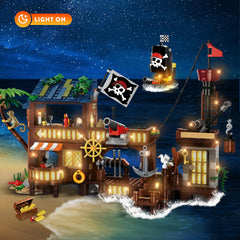 CUBIMANA pirate ship wharf cannon-deck ready for action scenes