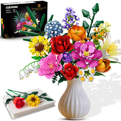 CUBIMANA rose bouquet building set for realistic DIY flower decor