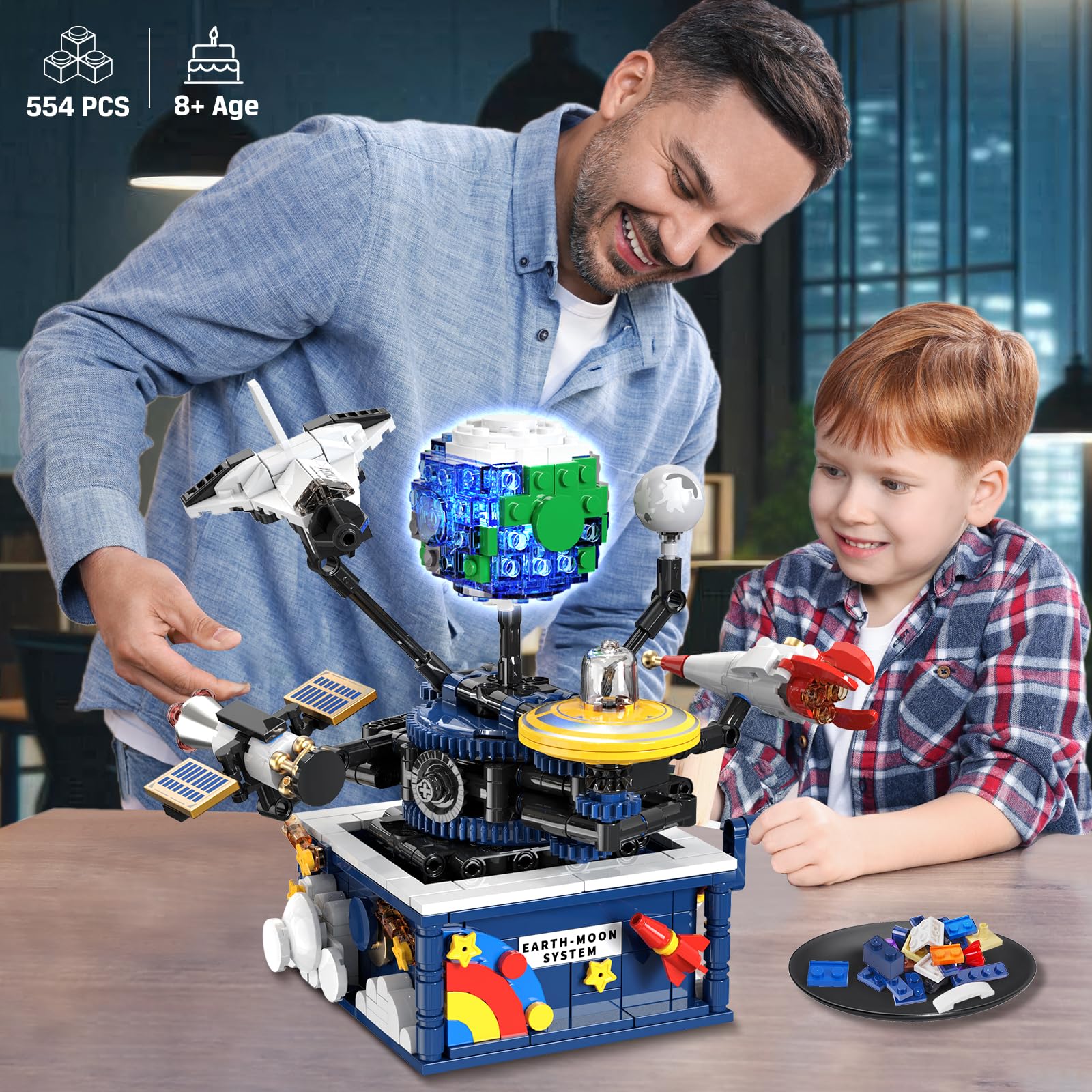 CUBIMANA satellite and rocket orbit display to explore space relationships