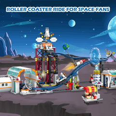 CUBIMANA Space Roller Coaster boarding station helps organized setup and flow.