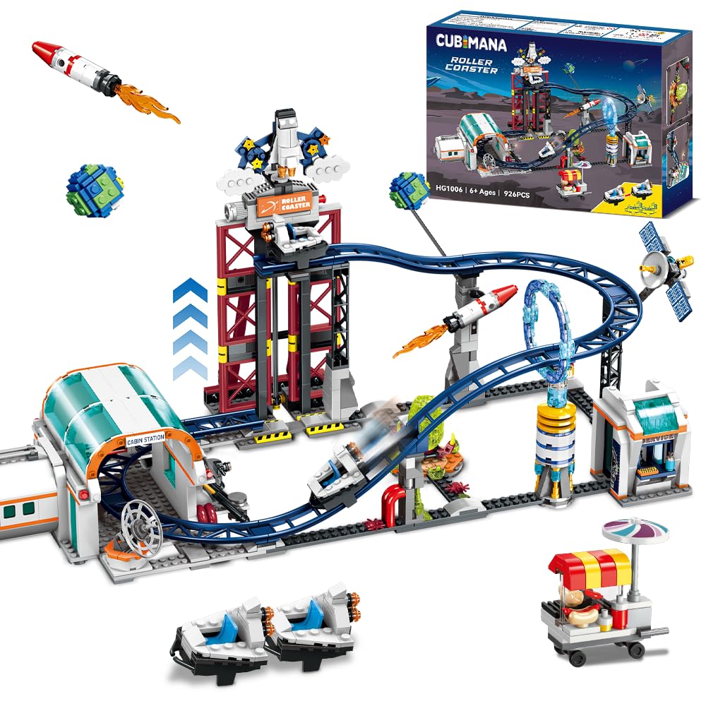 CUBIMANA Space Roller Coaster rocket launches imagination with space adventure visuals.